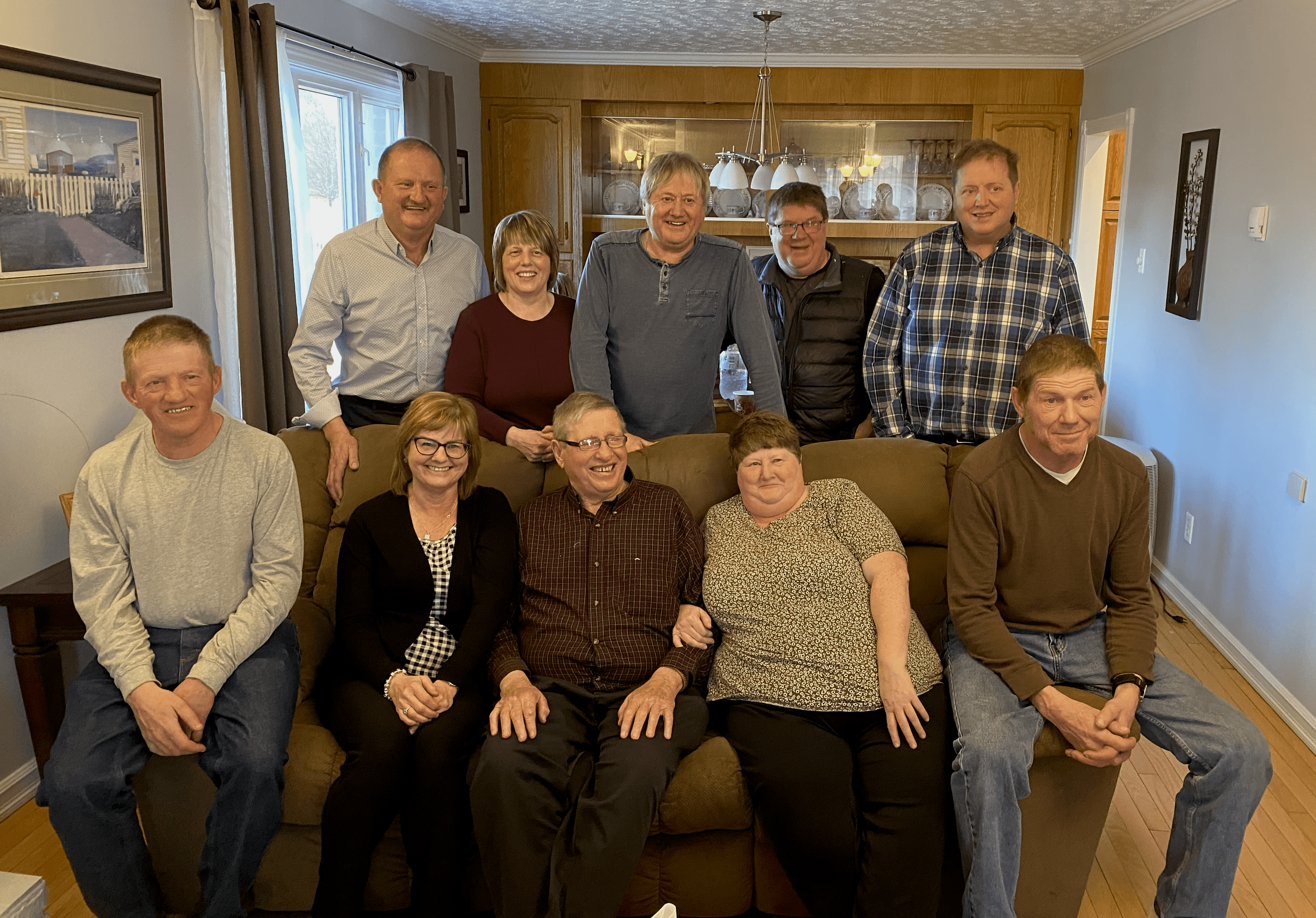 The Burden family - All nine children working together at Burden's General Store